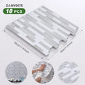 Axyaa 3D Self-Adhesive Wall Tiles, 10pcs, 11.81X11.81In, Splashback Stickers for Home and Indoor Spaces