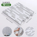 Axyaa 3D Self-Adhesive Wall Tiles, 10pcs, 11.81X11.81In, Splashback Stickers for Home and Indoor Spaces