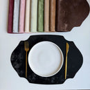 Axyaa Green PU Leather Christmas Placemats Set - Luxury Dining Table Pad