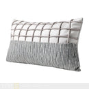 Axyaa Gray Leather Woven Cushion Pillow for Villa Model Room Sofa