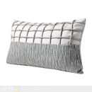 Axyaa Gray Leather Rope Woven Cushion Pillow for Modern Villa Living Room Sofas