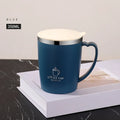 Axyaa Double Wall Stainless Steel Thermal Coffee Cup with Handle and Lid