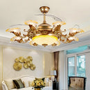 Axyaa Crystal European Luxury Ceiling Fan Chandelier with Remote Control