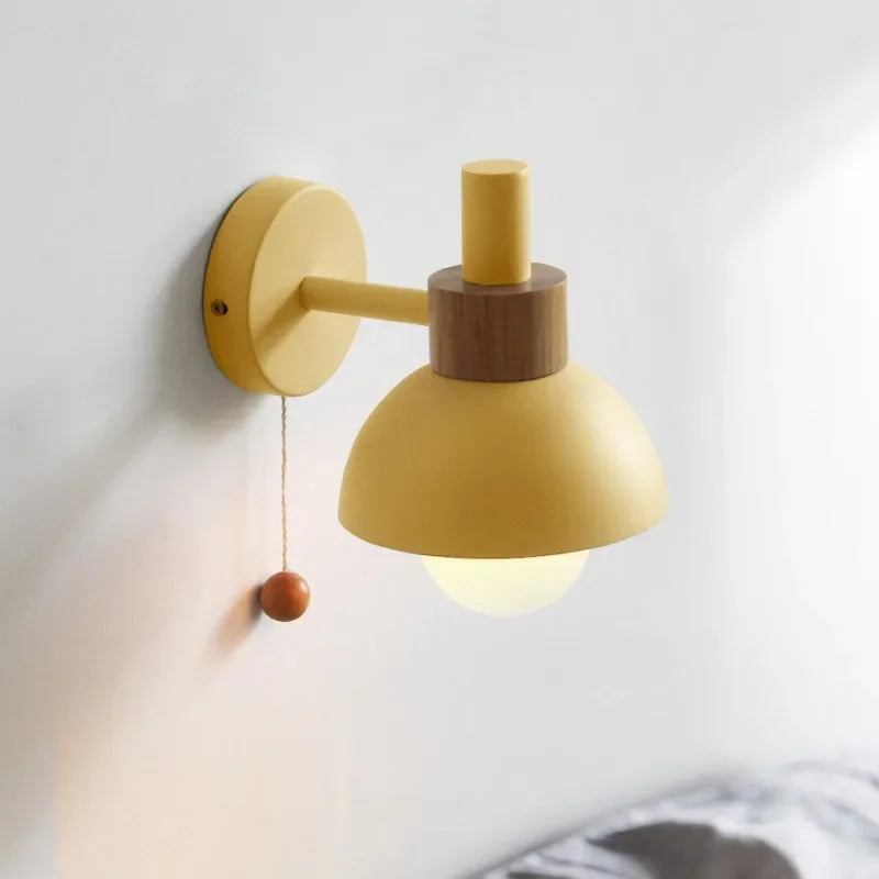 Axya Modern Macaron Wall Light Switch Sconce for Bedroom Living Room | E27 Indoor Lighting Fixture