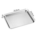 Axyaa Stainless Steel Nonstick Baking Tray Rectangular Pizza Bread Pan Utensil