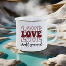 Axyaa Flamingo Pattern Enamel Mug Set for Camping and Picnic