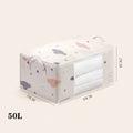 Axyaa Foldable Non-Woven Clothes Storage Box Organizer - Portable Quilt Container Bag