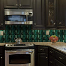 Luxury Green Gilded Marble PVC Tile for Modern Home Decor by Axyaa