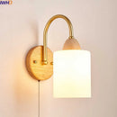 Axyaa LED Wall Lights Pull Chain Switch Modern Bedside Lamp Decoration