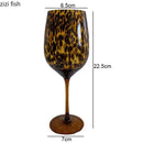 Axya Leopard Print Glass Whisky Cup Stemware Goblet - Restaurant Bar Drinkware
