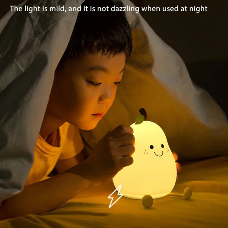 Axya LED Pear Night Light | Dimmable Cartoon Bedside Lamp