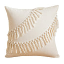 Axyaa Tufted Tassels Cushion Cover Cotton Linen Boho Throw Pillow for Home Decor