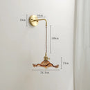 Axyaa Amber Glass LED Wall Sconce Indoor Lighting for Living Room Bedroom Bar
