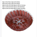 Axyaa Handwoven Fruit Platter: Plastic Imitation Vine, 10 Sizes, Brown Serving Basket