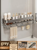 Axyaa Aluminum Kitchen & Bathroom Wall Hanging Rack Storage Shelf Organize Everything