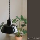 Axyaa Ceramic LED Pendant Lights: Modern Black White Nordic Hanging Lamp