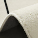 Axyaa Plush Black White Lines Carpet: Modern Luxury Room Decor Rug