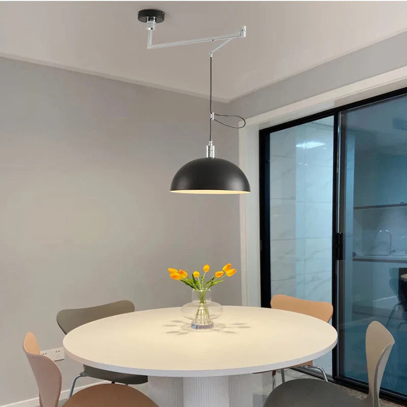 Axyaa Modern Telescoping Pendant Lights Rotatable Metal Ceiling Lamps for Dining, Kitchen, and Study