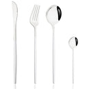 Axyaa Pink Silver Stainless Steel Cutlery Set