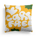 Axyaa Grid Flower Cushion Cover Orange Lemon Pillow Cover Home Decor Sofa Cushions