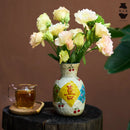 Axyaa Ceramic Water Vase: Retro Living Room Decor, Flower Arrangement, Hydroponic Tabletop Jar