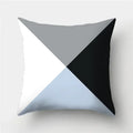 Axyaa Geometric Polyester Cushion Cover 45x45cm, Blue Gray Home Decor Pillowcase