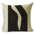 Axyaa Geometric Prints Linen Pillowcase - Square Cushion Cover for Bedroom and Car