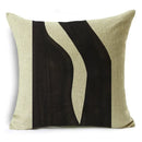 Axyaa Geometric Prints Linen Pillowcase - Square Cushion Cover for Bedroom and Car