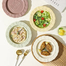Axyaa Dodo Cat Ceramic Dessert Plate Tray - French Round Embossed Fruit Cake