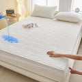 Axyaa Waterproof Cotton Fitted Mattress Cover, King Size, White