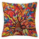 Axyaa Branch Bird Flower Linen Pillowcase Sofa Cushion Cover Home Decor Custom Sizes