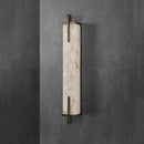 Axyaa Golden Brass Marble Wall Lamp LED 60CM: Neo-Chinese Black Sconce for Living Room