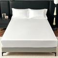 Axyaa Silk Satin King Fitted Sheet Set with Elastic Band - Soft & Silky Bed Cover