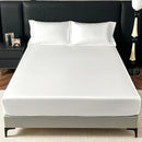 Axyaa Silk Satin King Fitted Sheet Set with Elastic Band - Soft & Silky Bed Cover