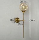 Nordic Golden Chrome Glass Ball Wall Lamps by Axyaa
