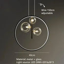 Axyaa Glass Bubble LED Chandelier, Modern Home Decor Lighting
