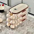 Axyaa Egg Carton Organizer: Sliding, Automatic, Kitchen Countertop Egg Shelf