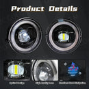 Axyaa LED Fog Light Angel Eyes DRL for Toyota Tacoma Tundra Sequoia 2005-2015