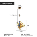 Axyaa Butterfly Chandelier: LED Acrylic Hanging Light for Parlor, Bar, Bedside.
