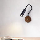 Axyaa Black Travertine LED Wall Lamp Adjustable Hose Toggle Switch