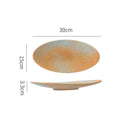 Axyaa Creative Ceramic Dinner Dessert Snack Sushi Steak Plates Vintage Specialty Tableware