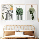 Boho Abstract Geometry Arch Line Leaves Wall Art Canvas Painting Posters Axyaa Modern Wall Pictures Home Decor