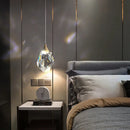 Axyaa Gold Wire K9 Crystal Chandeliers for Bedroom, Balcony, Bar Room Lighting