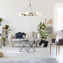 Axyaa Glass Ball Chandelier LED Pendant Light - Modern Nordic Style