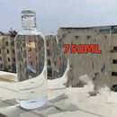 Axyaa 1000ml Glass Water Bottle with Time Marker Cover for
Water Drink and Outdoor, Transparent Large Capacity Bottle