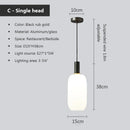 Axyaa Nordic Glass Pendant Light for Dining Kitchen Bedroom Living Room