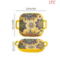 Axyaa Bohemian Style Salad Plate with Double Ear - Oven & Microwave Safe