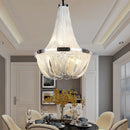 Axyaa Gold & Silver Tassel Pendant Chandelier - Luxury Lighting Fixture for Living room