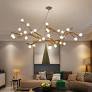 Axyaa Nordic Resin Iron Glass Pendant Chandelier