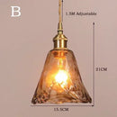 Amber Glass Pendant Lamp LED E27 Hanging Light by Axyaa